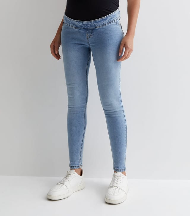 New Look Women's Maternity Pale Blue Over Bump Lift & Shape Emilee Jeggings New Look - 3