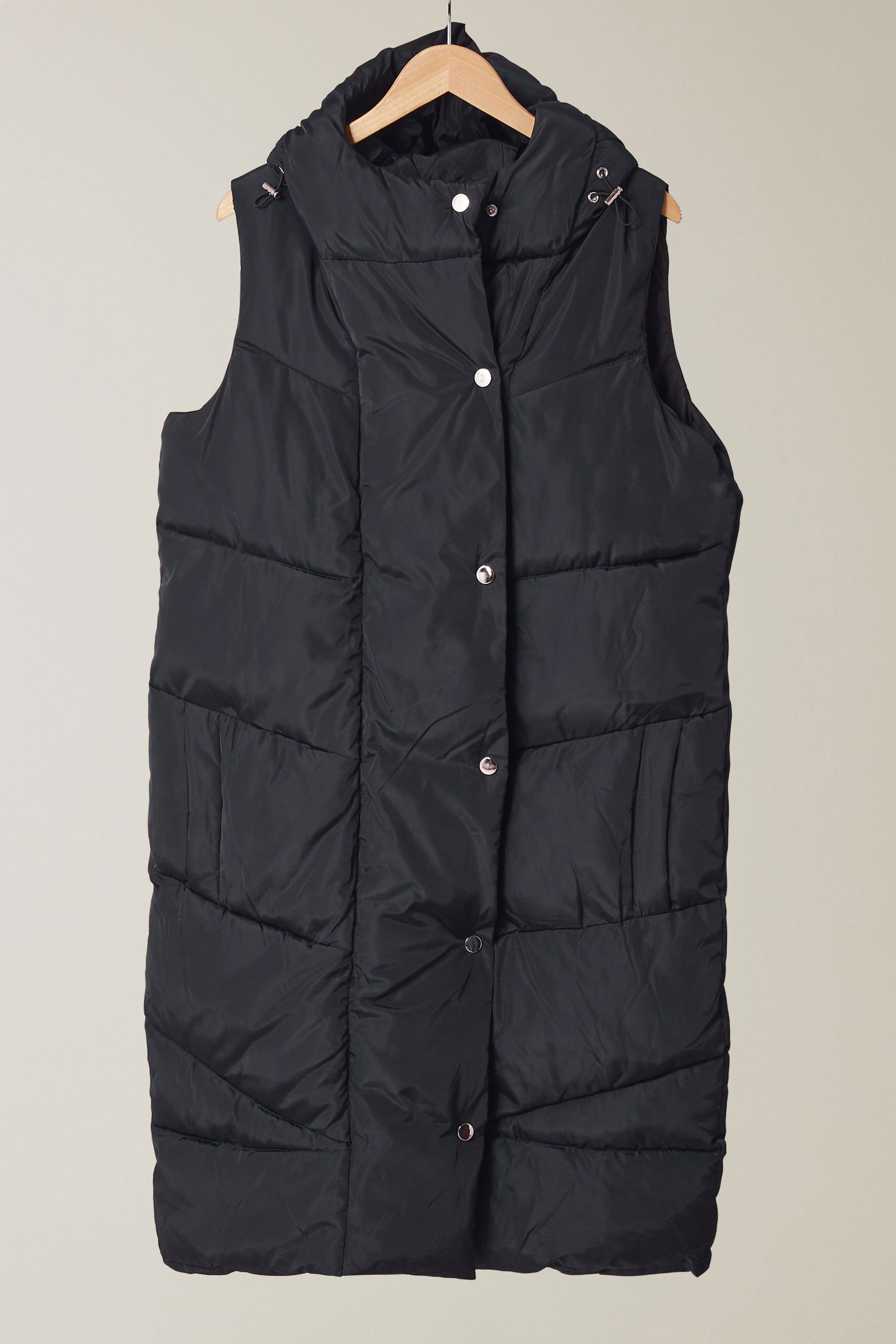 Evans Evans Women's Midi Padded Gilet in Black - 2