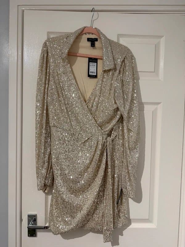 New Look Gold Sequin Mini Dress