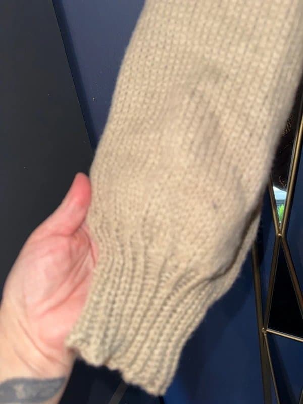 Shein Love & Peace Beige Chunky Knit Long Cardy Size XL NEW