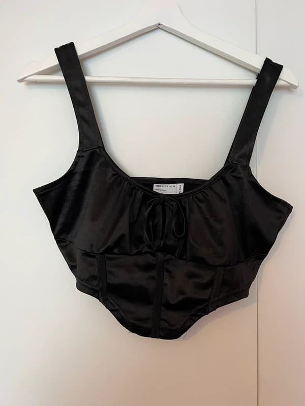ASOS Asos black faux leather top