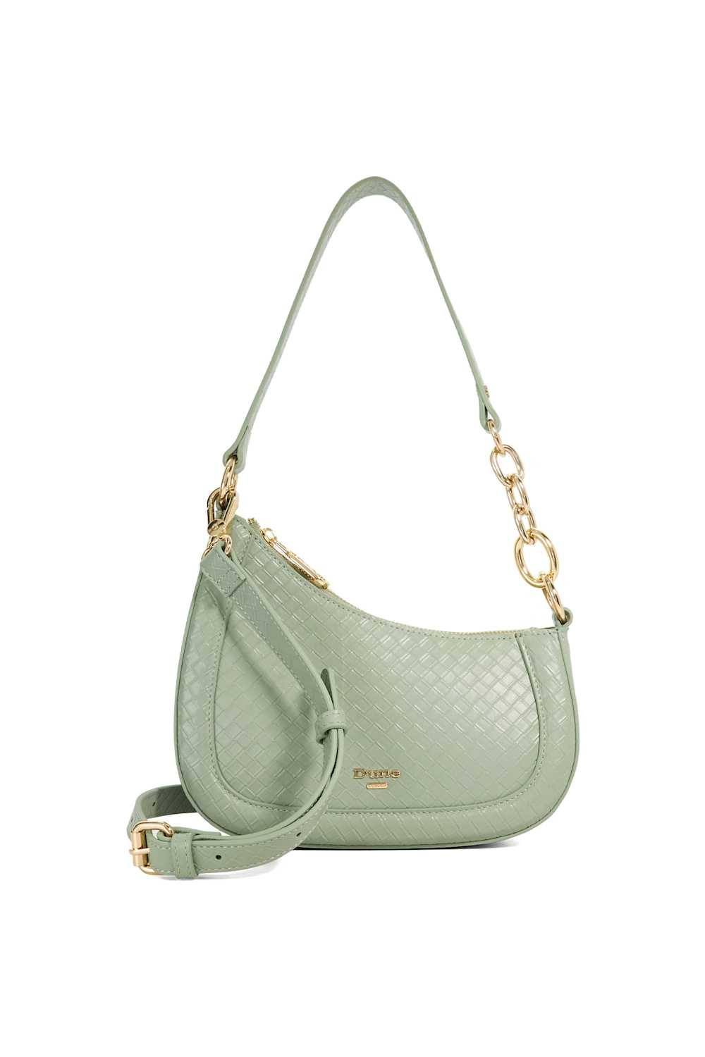 Dune London Dune London Women's 'Direction' Leather Shoulder Bag in Green - 1