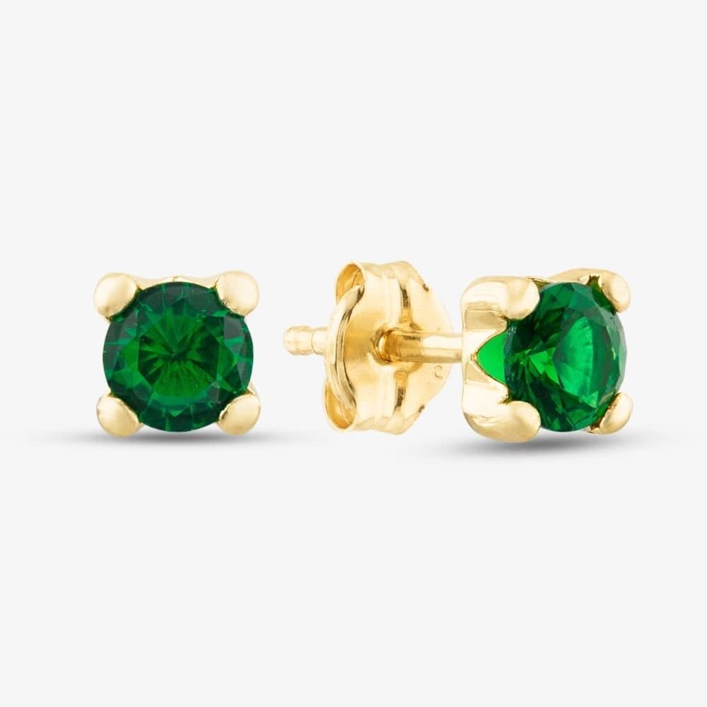 T.H.Baker T.H.Baker Gold May Birthstone Stud Earrings
