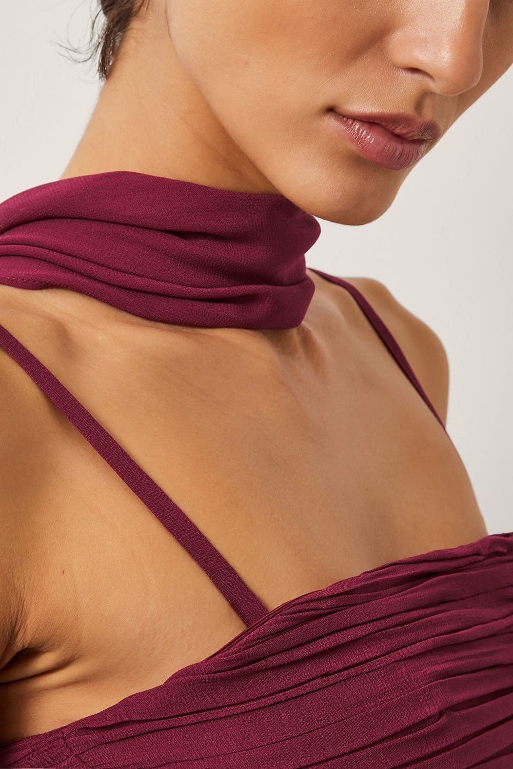 Monsoon Monsoon Women's The India Edit Colette Ruched Bandeau Top & Scarf Red - 4