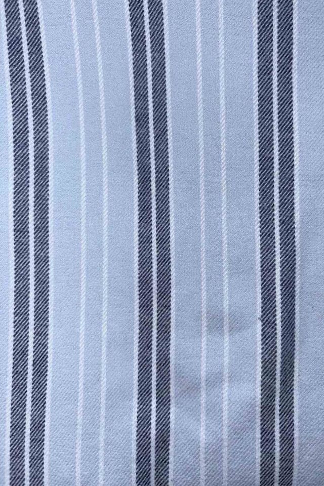 British Boxers British Boxers Men's "Brighton Blue" Stripe Brushed Cotton Nightshirt in Light Blue - 3