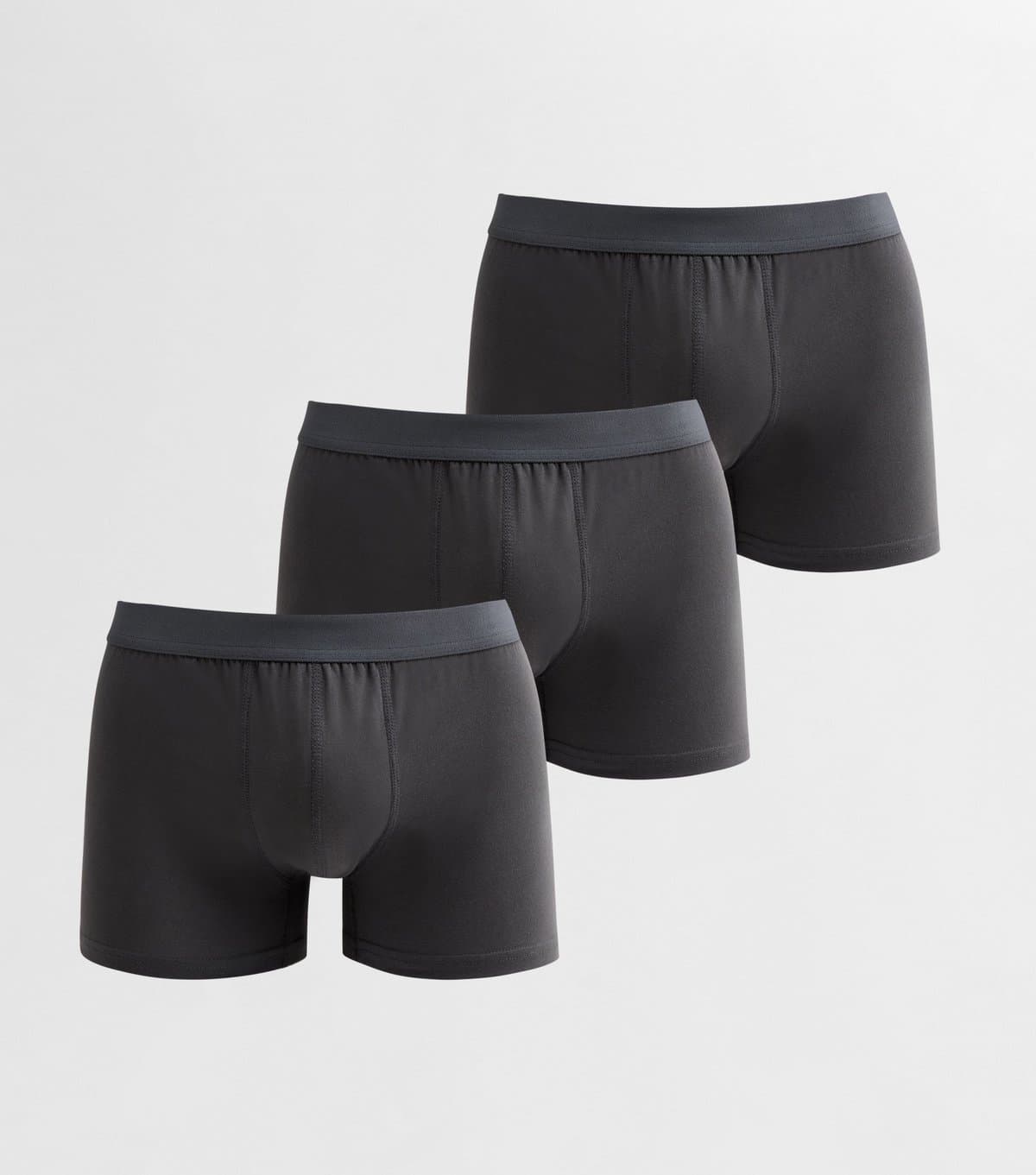 New Look Men's Pack of 3 Dark Grey Jersey Boxers New Look