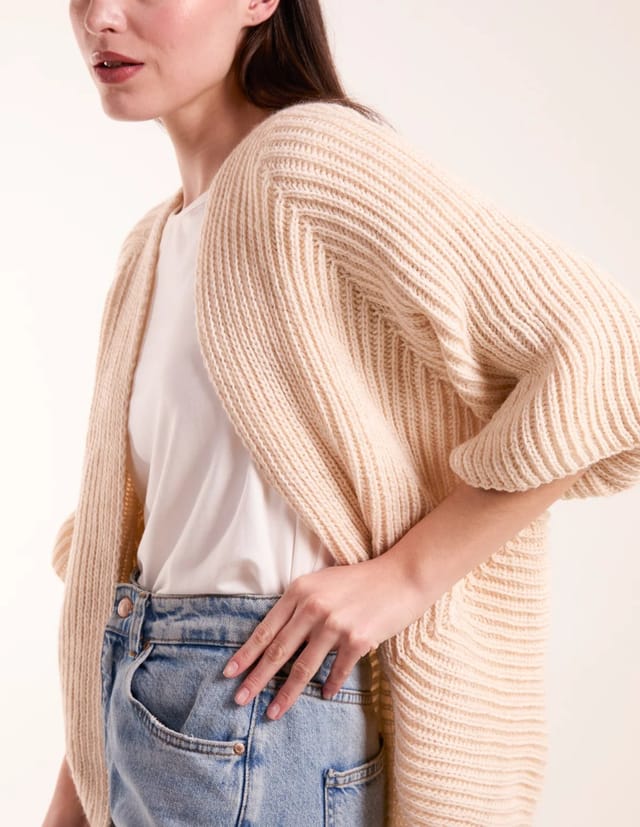 Blue Vanilla Knitted Mid Length Cardigan - 2