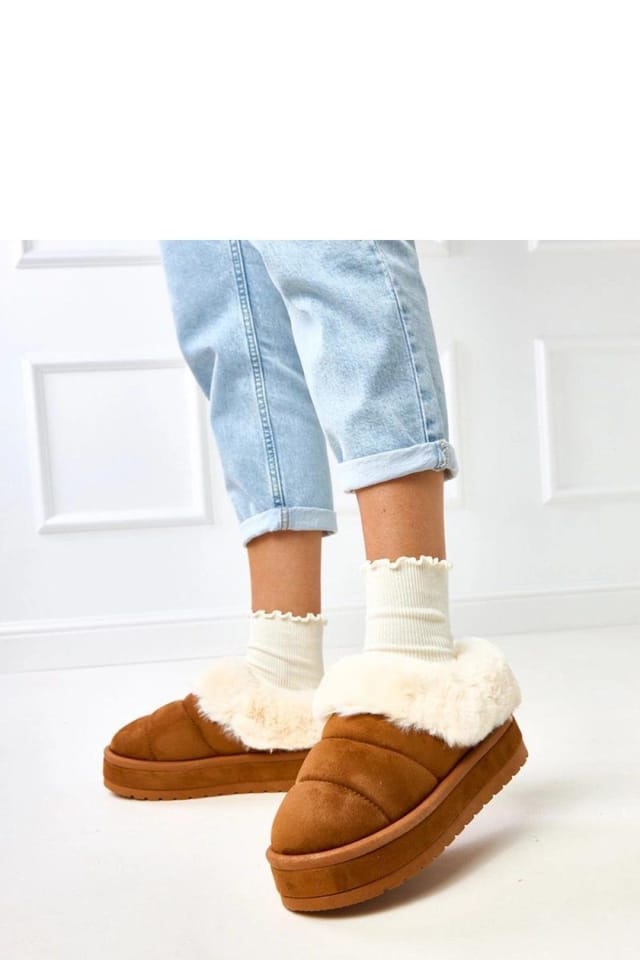 Love Lace Love Lace Women's Snow Boots in Suede with Fur Lining Platform Comfort in Brown - 2