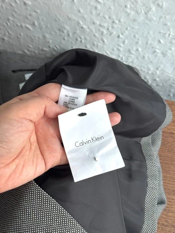 Calvin Klein Women's Calvin Klein Grey Stretch Blazer - size 8uk