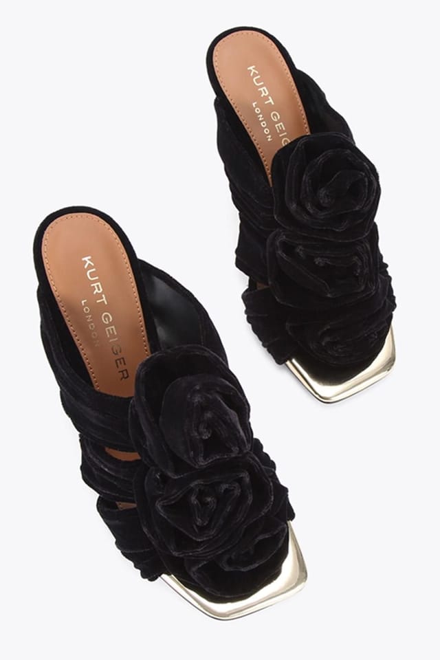 Kurt Geiger London Kurt Geiger London Women's 'Bloom Mule' Velvet Heels in Black - 2