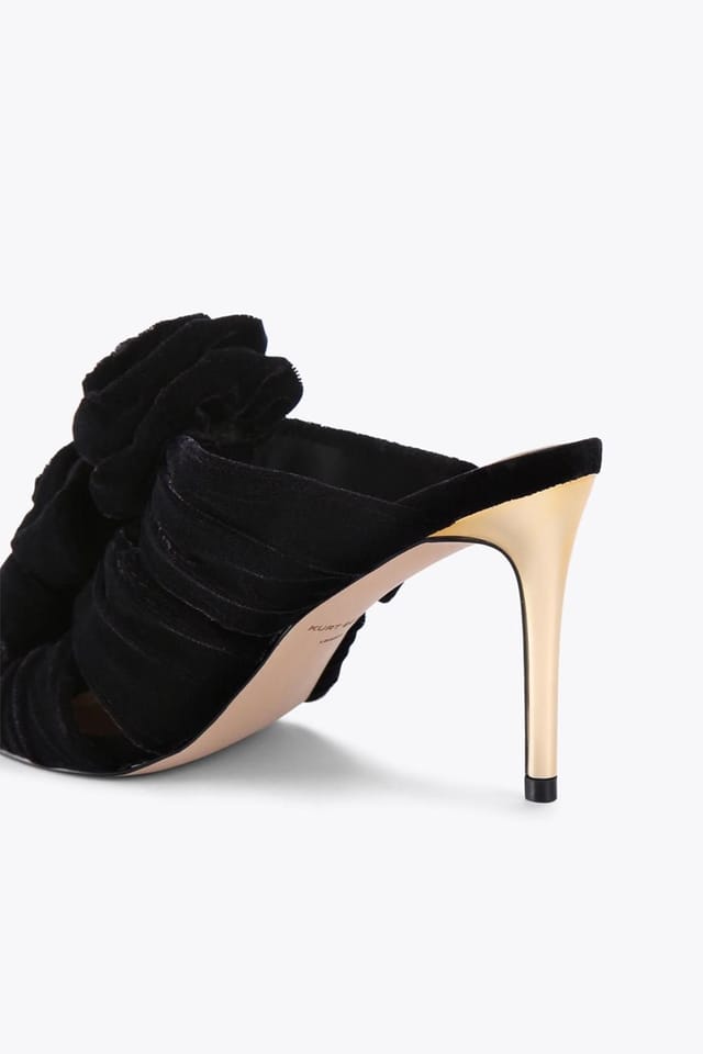 Kurt Geiger London Kurt Geiger London Women's 'Bloom Mule' Velvet Heels in Black - 3