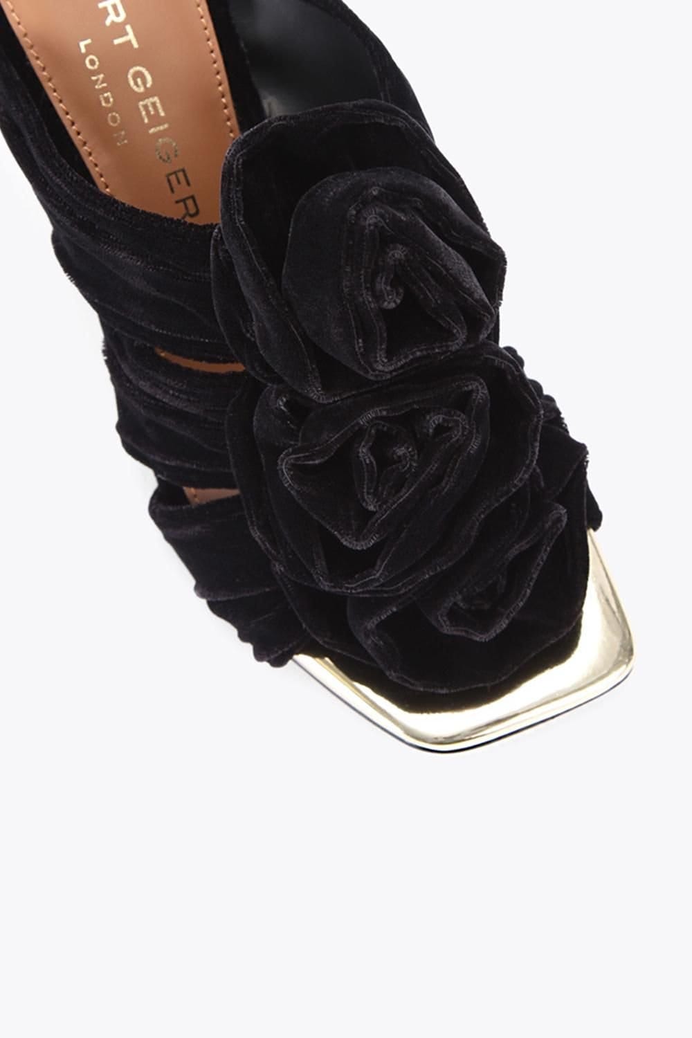 Kurt Geiger London Kurt Geiger London Women's 'Bloom Mule' Velvet Heels in Black - 4