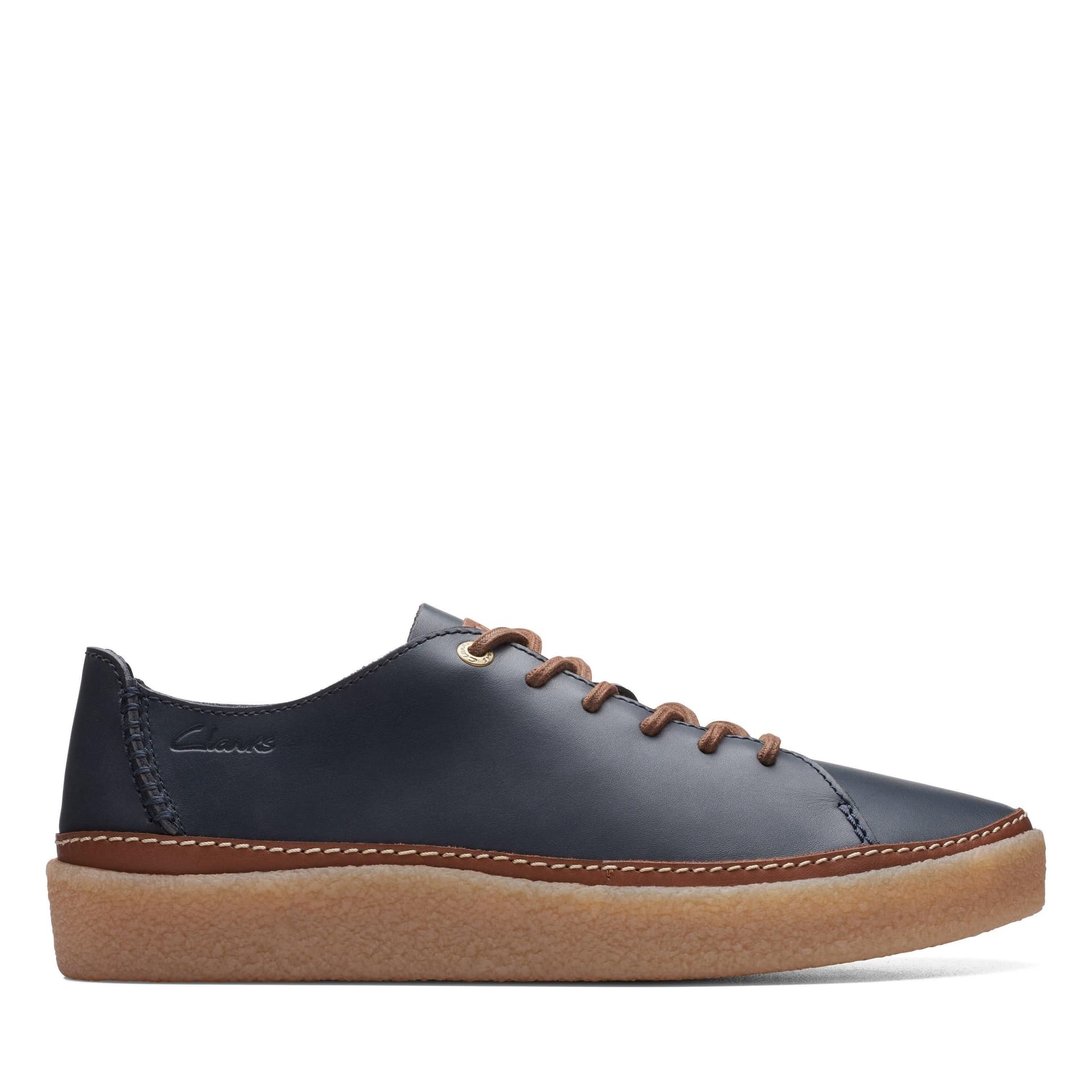 Clarks Clarks Men's Oakpark Low Navy Leather Laces in Blue
