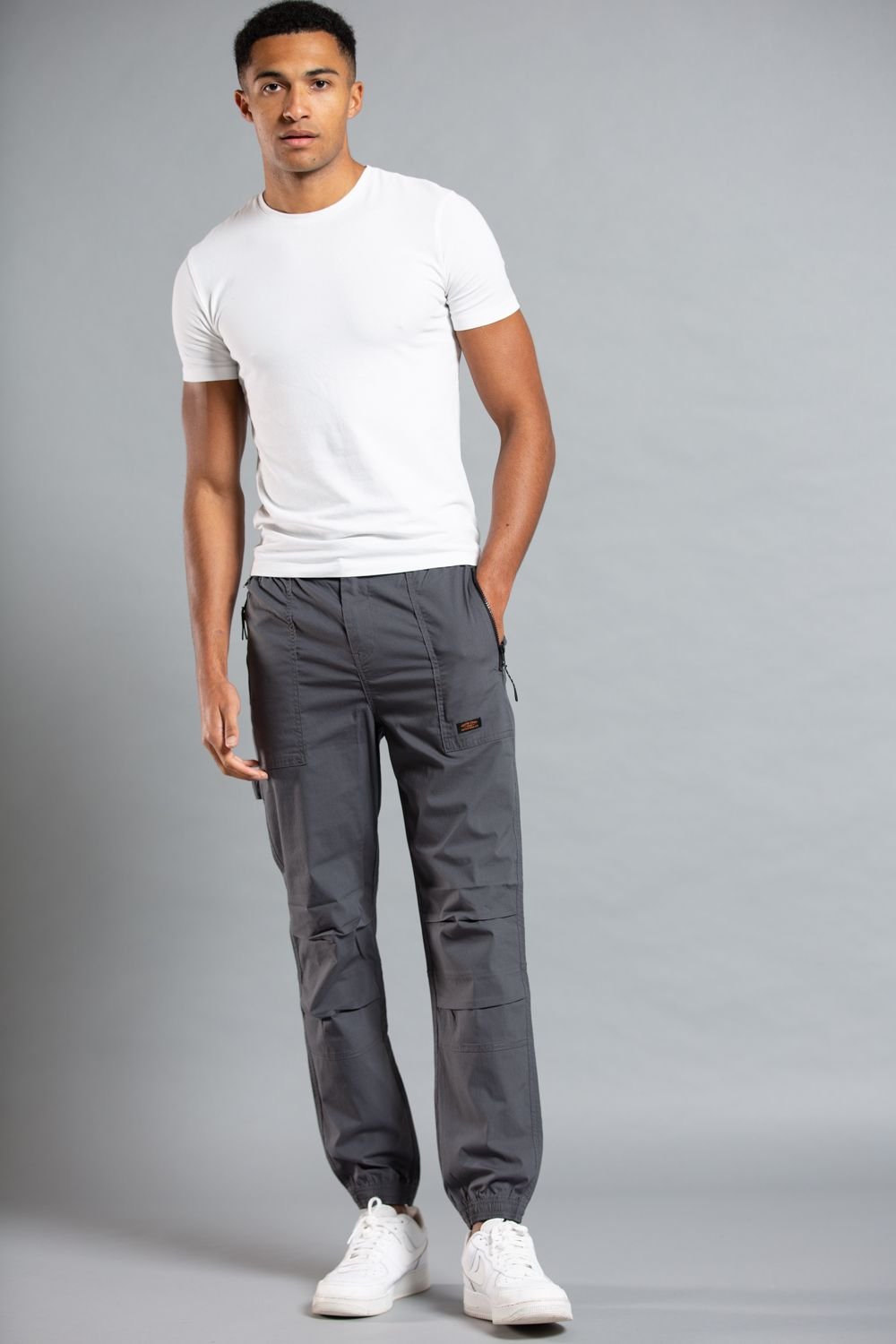 Tokyo Laundry Tokyo Laundry Men's Cotton Cargo Trousers in Grey - 3