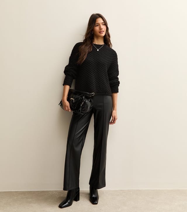 New Look Women's Black Stitch Knit Jumper New Look - 3