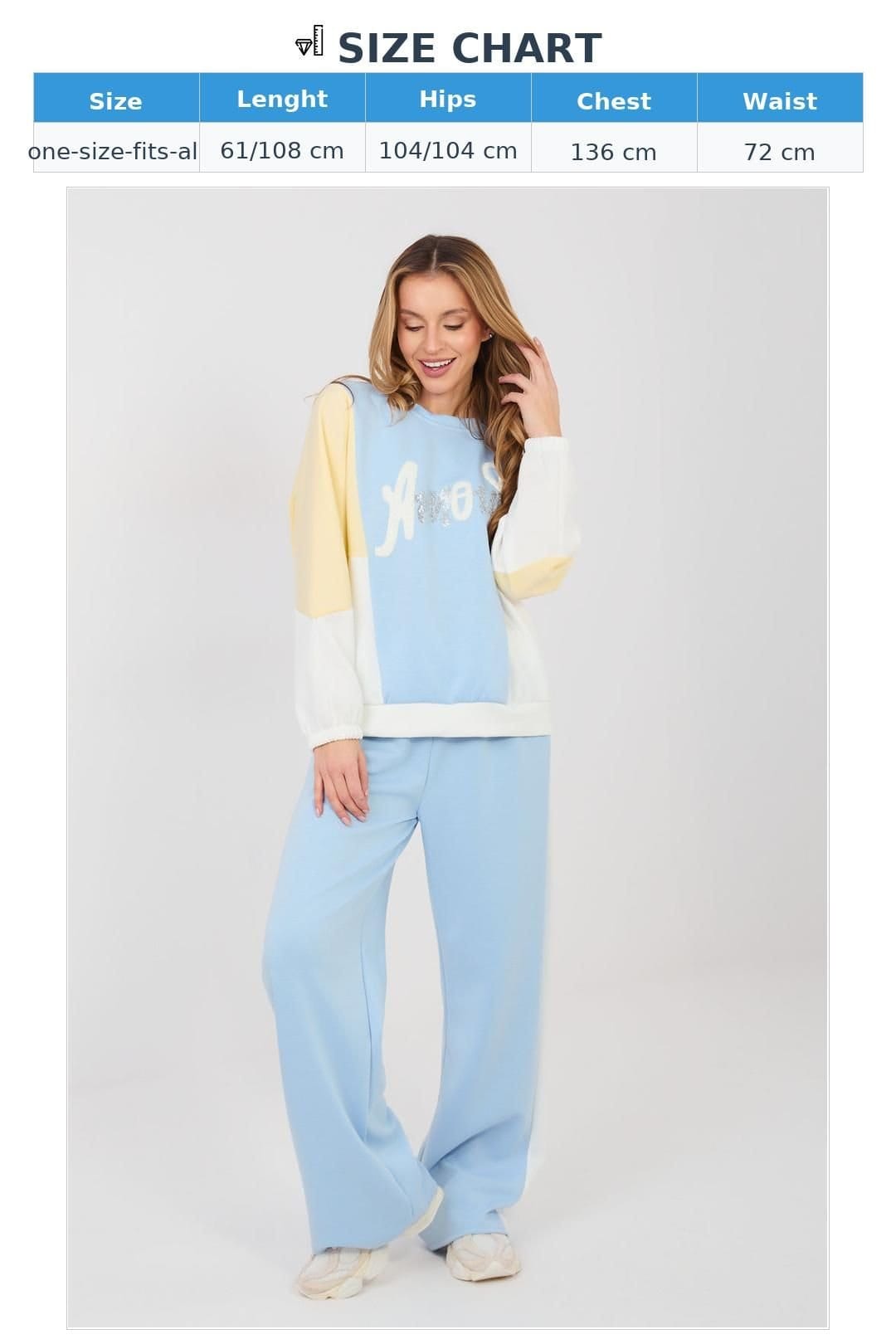 Love Lace Love Lace Women's Buttery Soft Sequin Logo Tracksuit Set in Blue - 4