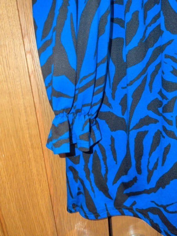 New Look Blue and Black Zebra Print Smock Dress