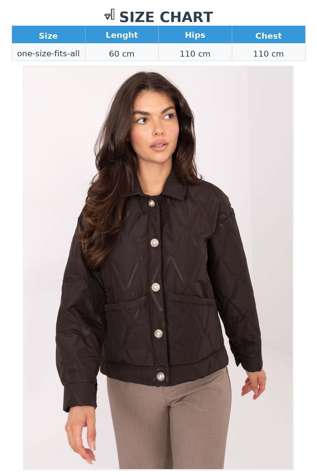 Love Lace Love Lace Women's Quilted Transitional Button Jacket in Brown - 4