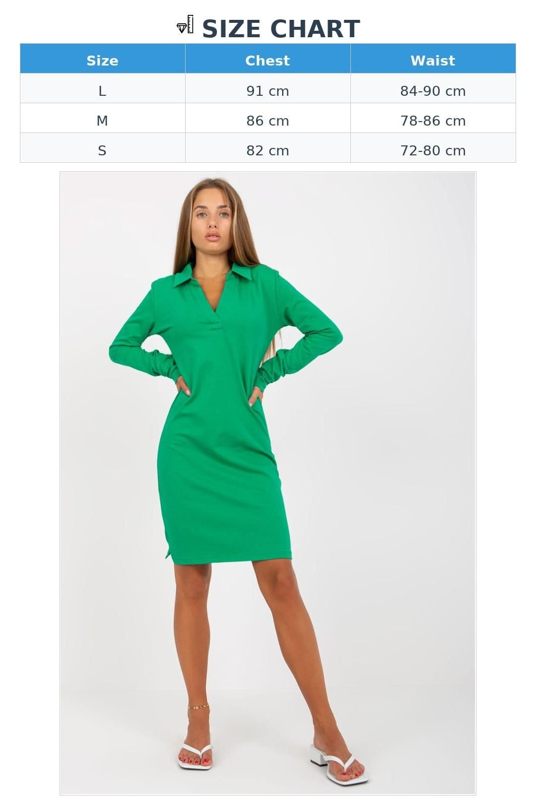 Love Lace Love Lace Women's Slightly Fitted Long Sleeve V Neck Dress in Green - 4