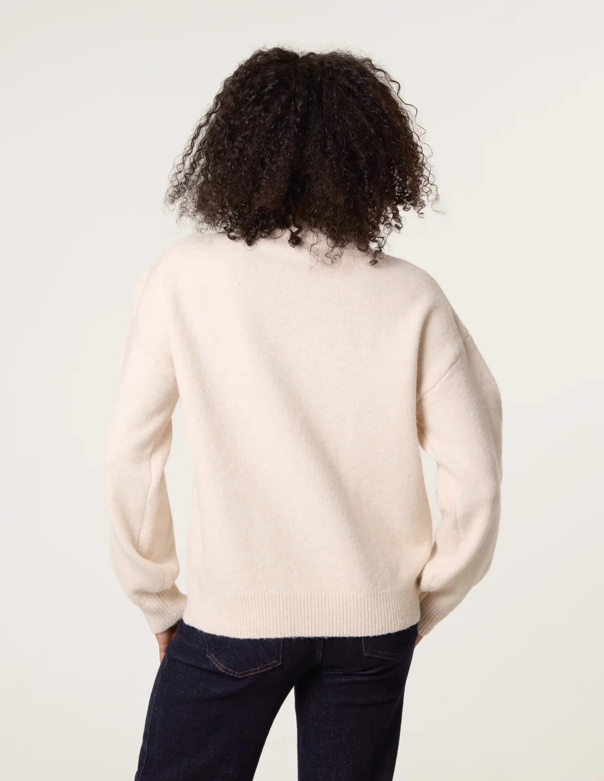 Blue Vanilla Turtle Neck Shoulder Brooch Detailed Jumper - 4