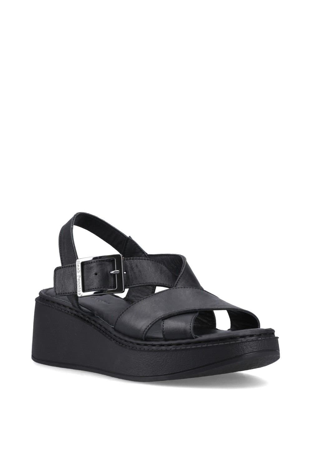 Hush Puppies Hush Puppies Women's Bretta Wedge Sandal in Black