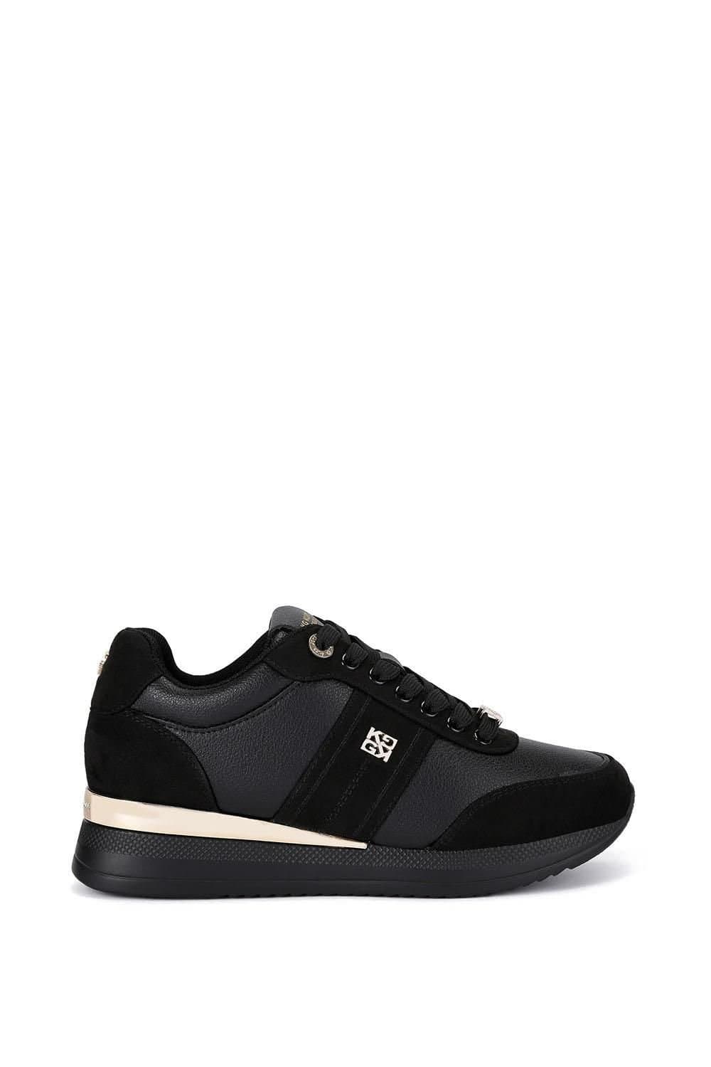 KG Kurt Geiger KG Kurt Geiger Black Leather Lace-Up Trainers