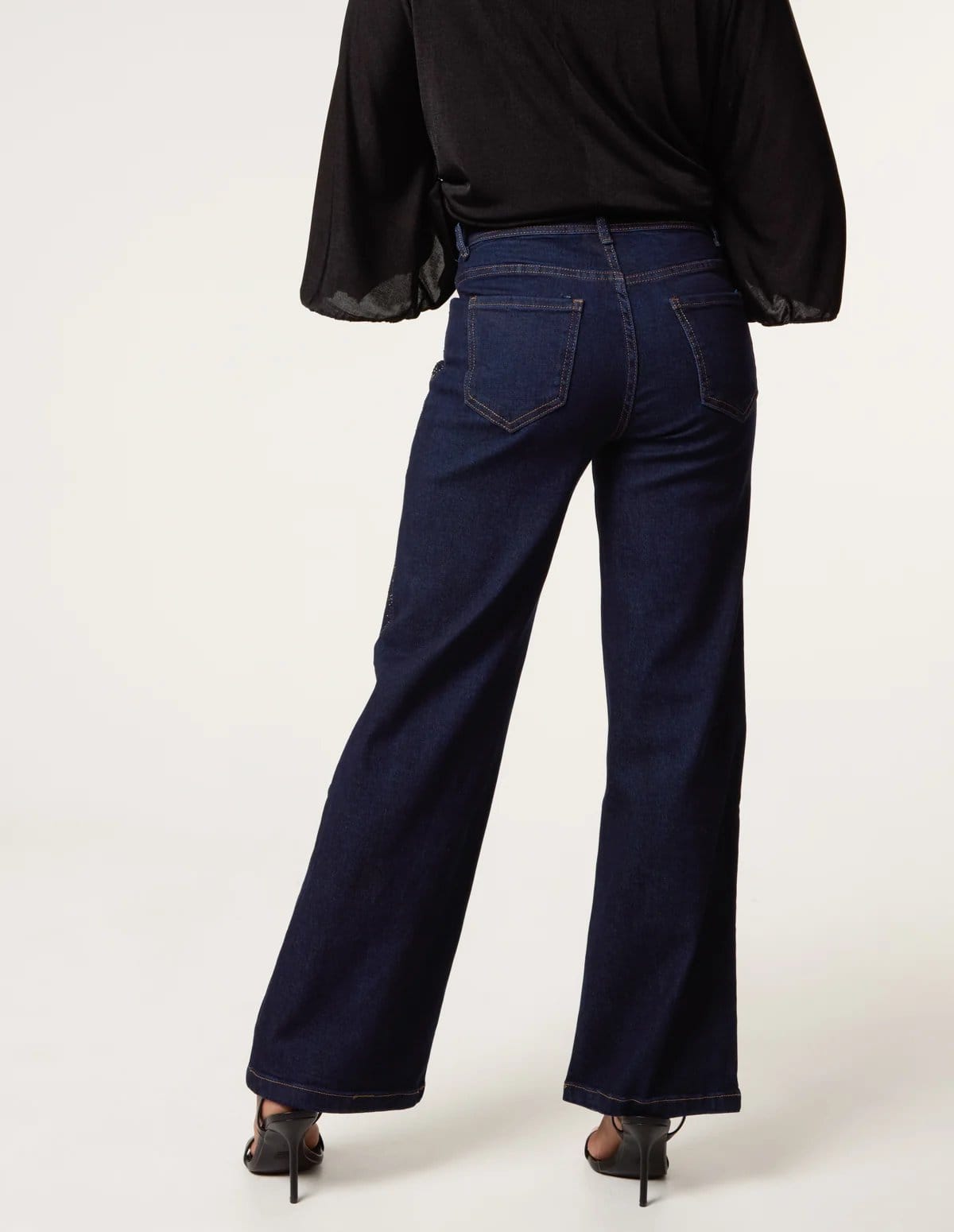 Blue Vanilla Rhinestone Jeans - 4