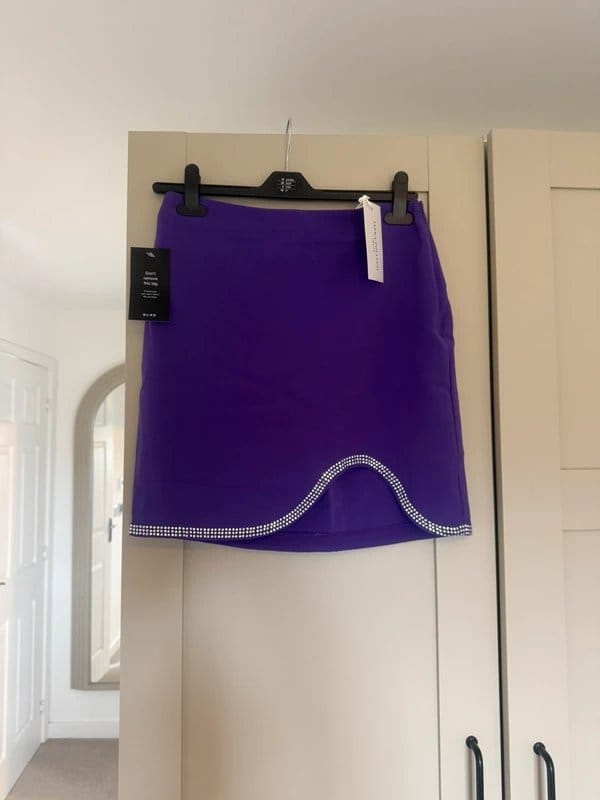ASOS Purple Embellished Mini Skirt