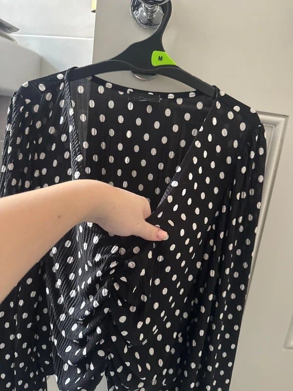 Topshop Topshop polka dot blouse top