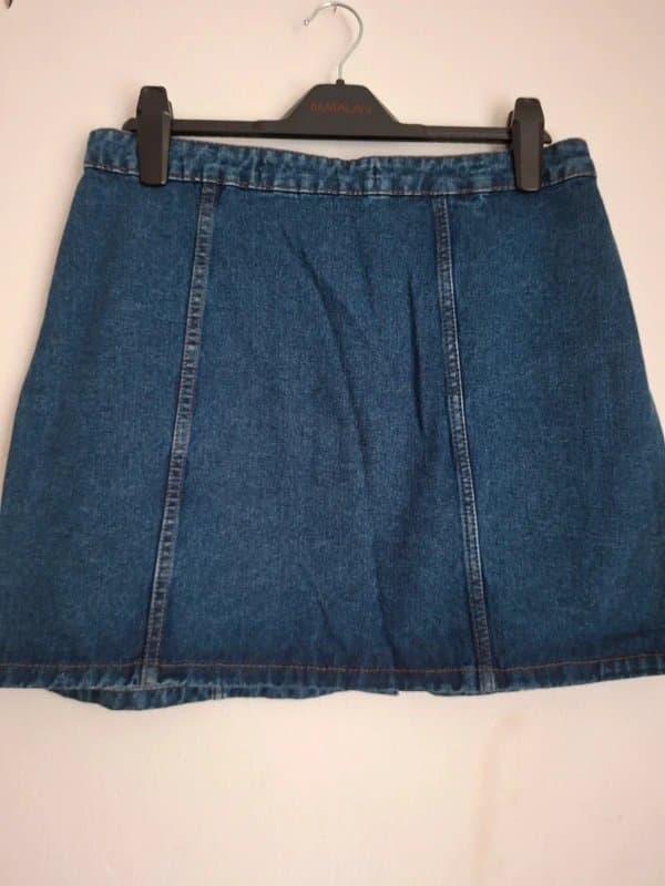 Denim Co Denim Co. Matalan Blue Denim Button‑Front Mini Skirt | UK 14 | 100% Cotton