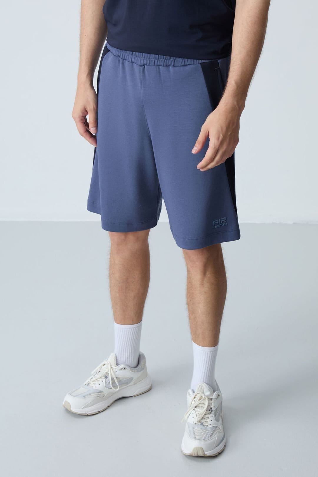 Tommy Life Tommy Life Men's Cotton Blend Sweat Shorts in Mid Navy - 4