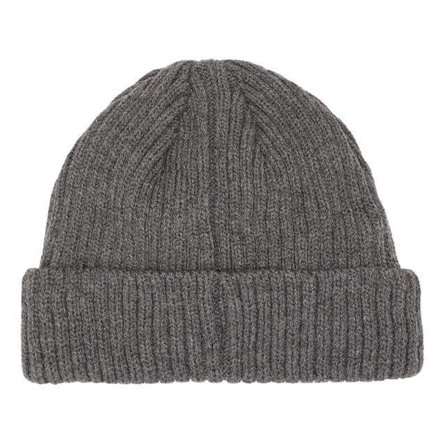 4F 4F Men's H4Z22 Logo Turned Up Cuff Beanie in Grey - 2