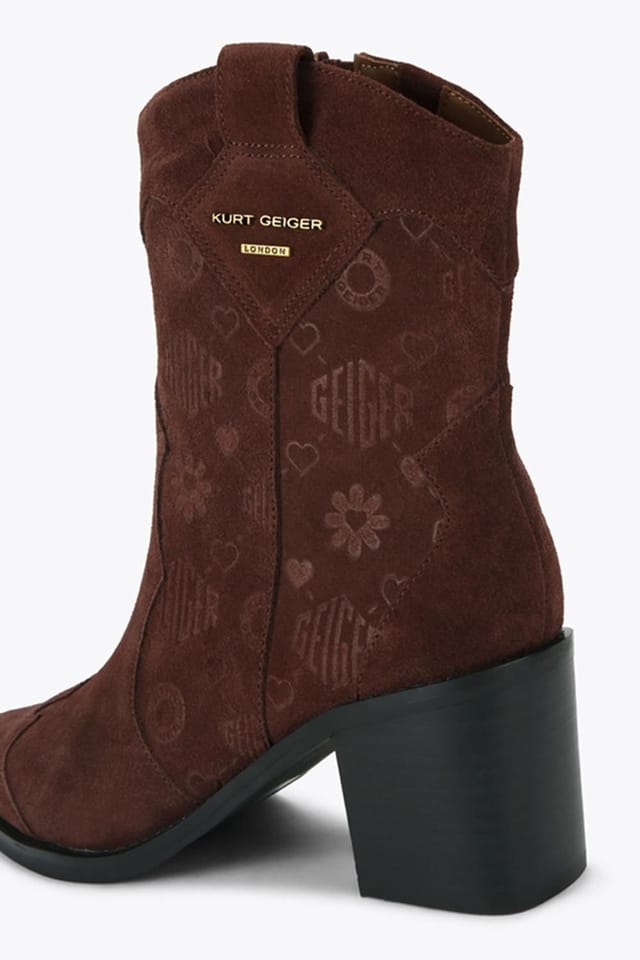 Kurt Geiger London Kurt Geiger London Women's 'Kglwestern Ankle Boot' Suede Boots in Brown - 3