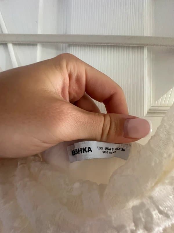 Bershka Off White Lace Maxi Dress