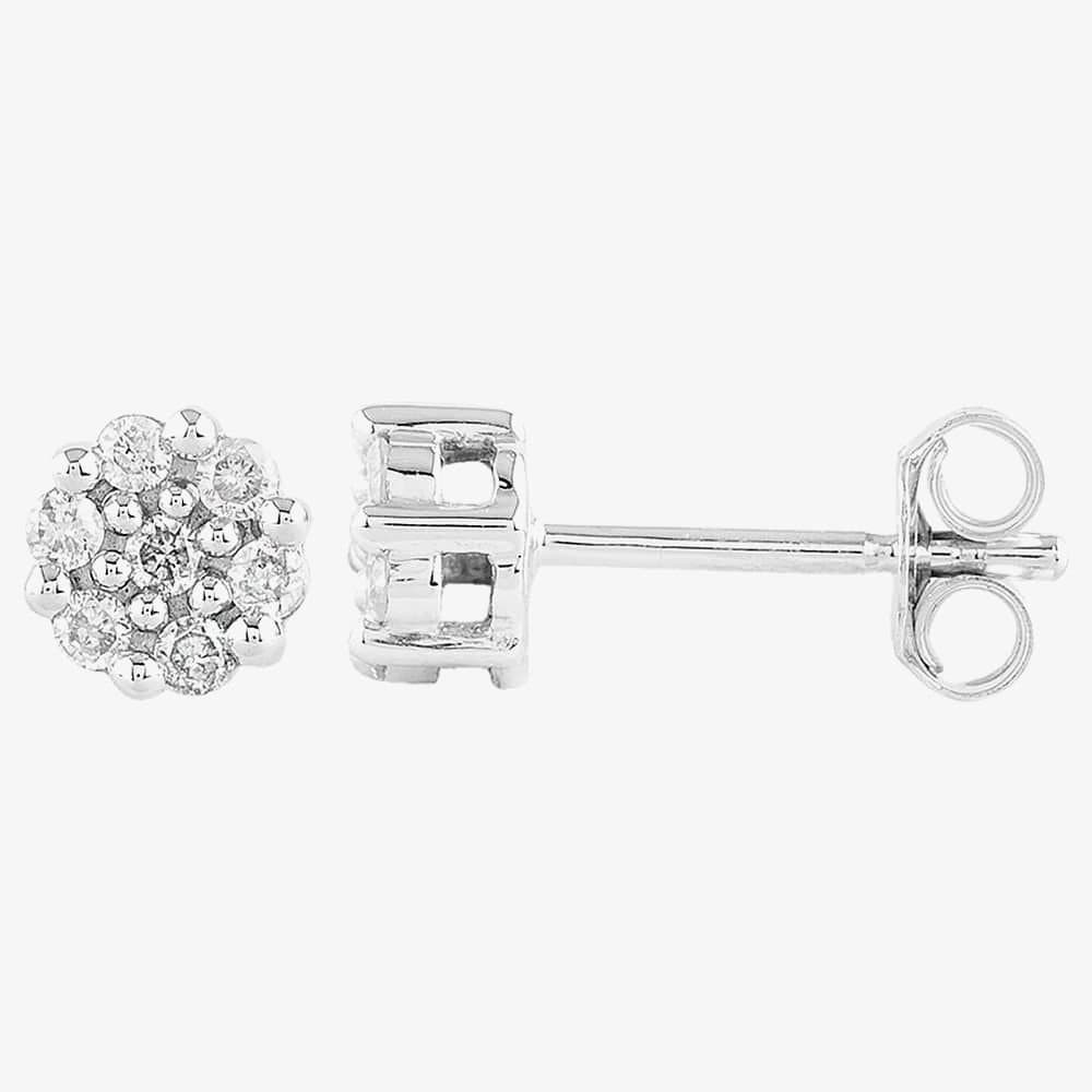 T.H.Baker T.H.Baker Silver 0.2ct Diamond Stud Earrings