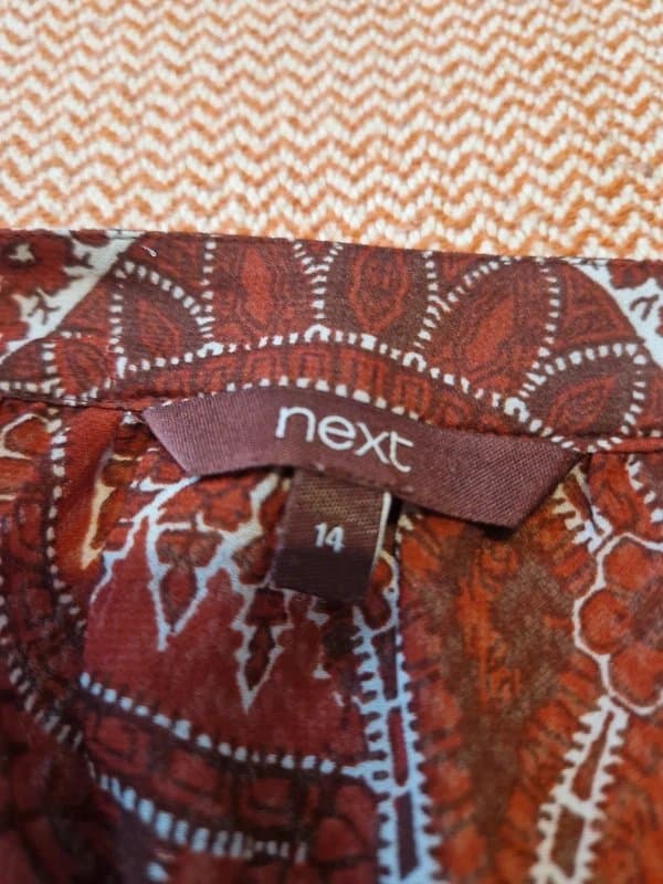 Next Size 14 next paisley print chiffon boho top