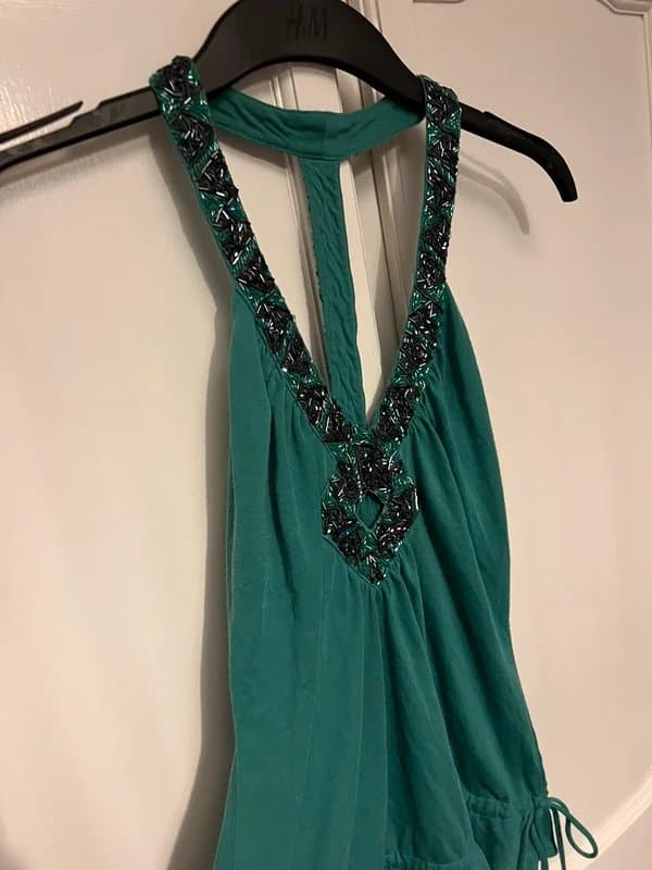 Topshop Topshop Green Sequin Embellished Top - Size 10