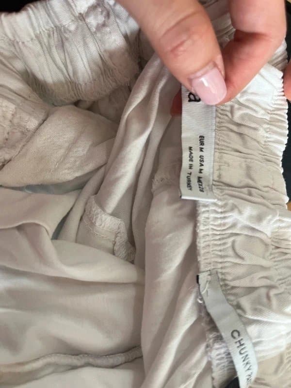 Bershka Woman’s white Bershka parachute / cargo trousers M