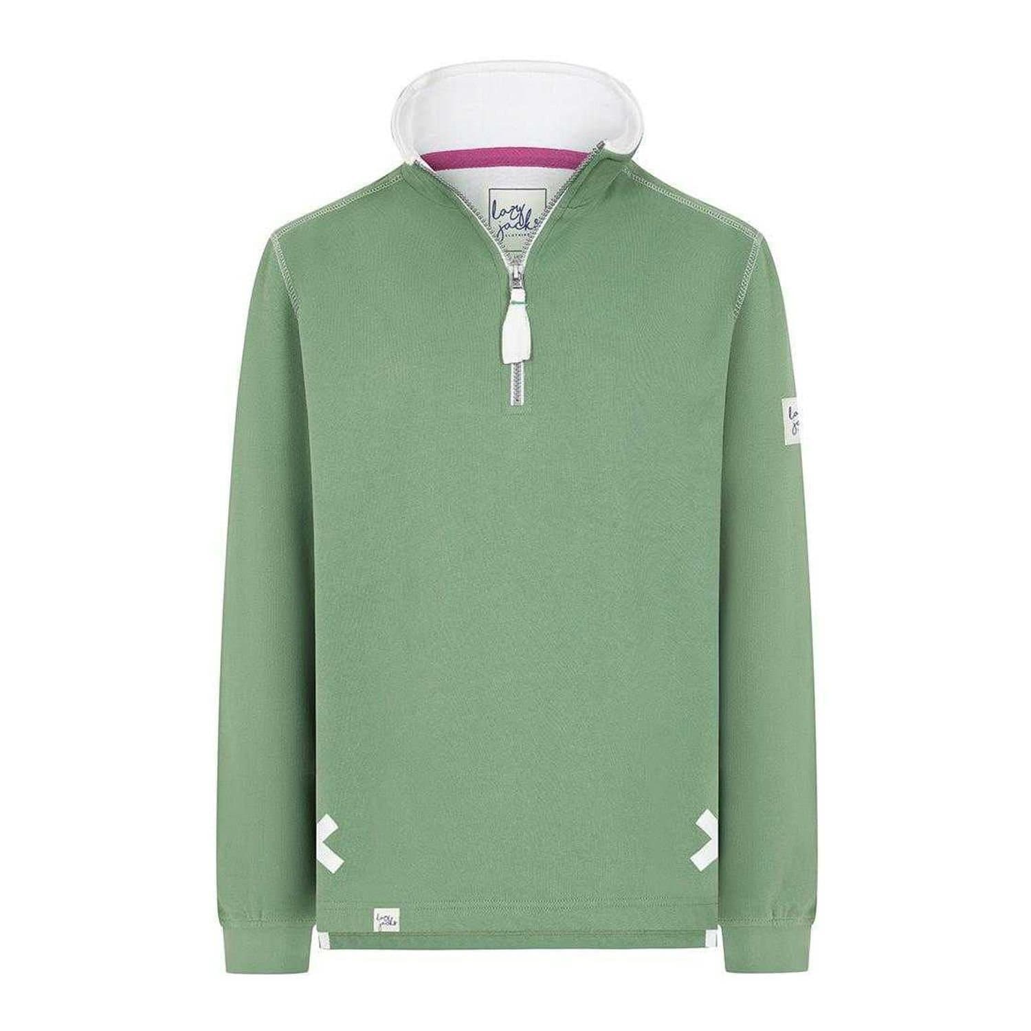 Lazy Jacks Lazy Jacks Women's Quarter Zip Sweatshirt in Green