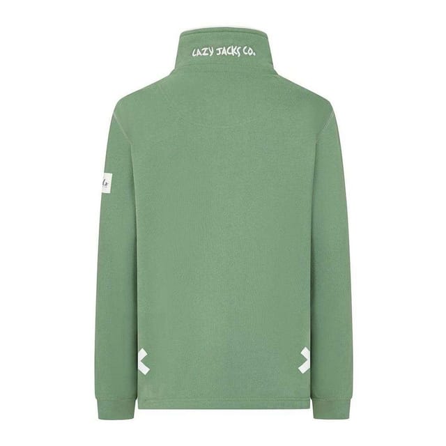 Lazy Jacks Lazy Jacks Women's Quarter Zip Sweatshirt in Green - 2