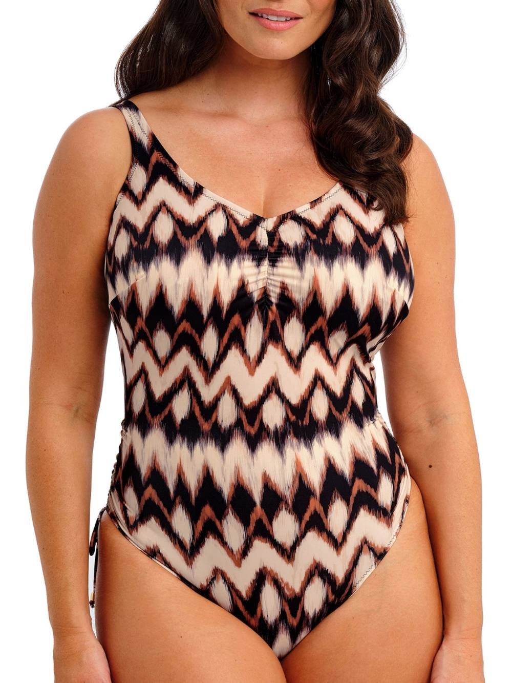 Fantasie Fantasie Women's Sabana V-Neck Swimsuit in Brown - 3
