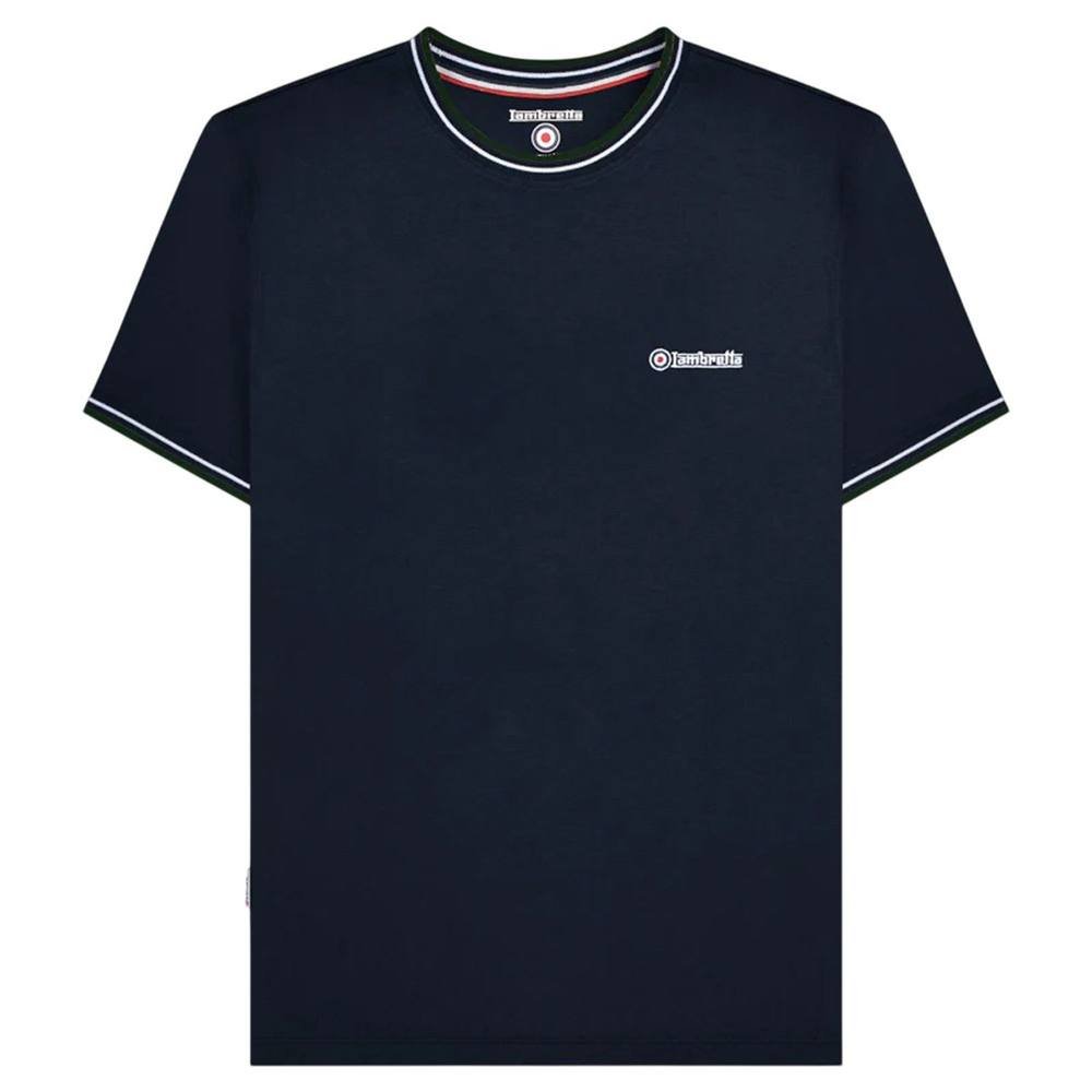 Lambretta Lambretta Men's AW24 Twin Tip Pique T-Shirt in Navy - 4