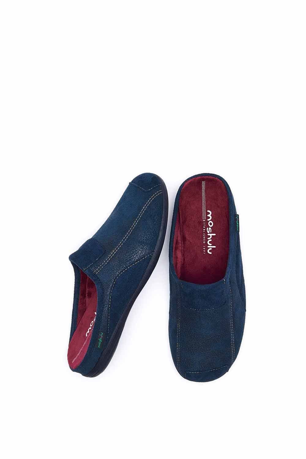 Moshulu Moshulu Men's 'Jakarta 2' Slip On Slippers in Navy - 4
