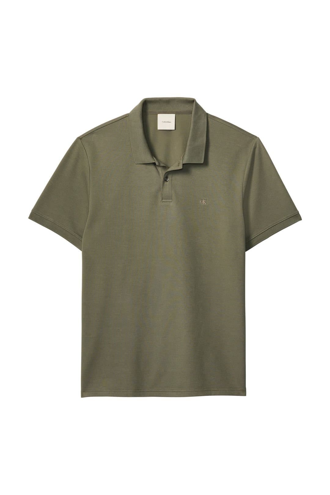 Calvin Klein Calvin Klein Men's Slim Refined Pique Polo Dusty Olive