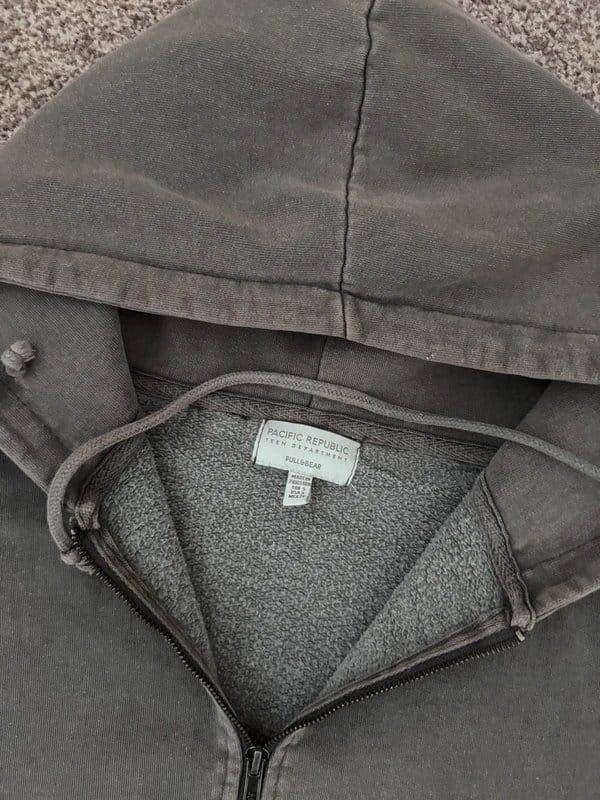 Pull & Bear Pull & Bear Stonewash Hoodie - Brown - S - 1