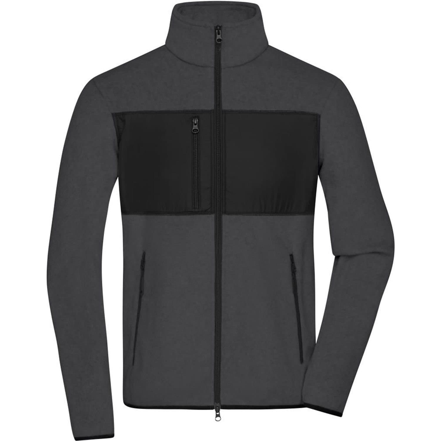 James and Nicholson James and Nicholson Men's Fleece Jacket in Dark Grey
