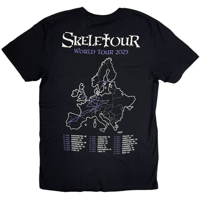 Ghost Ghost Men's Skeletour World Tour 2025 Back Print T-Shirt in Black - 2