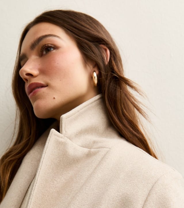 New Look Women's Petite Cream Open Front Longline Belted Coat New Look - 2