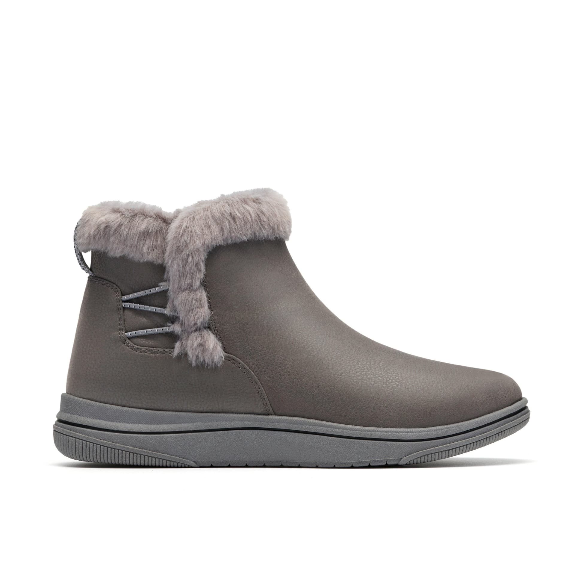 Clarks Clarks Women's Brinkley Fur Dark Grey Combination Ankle Boots