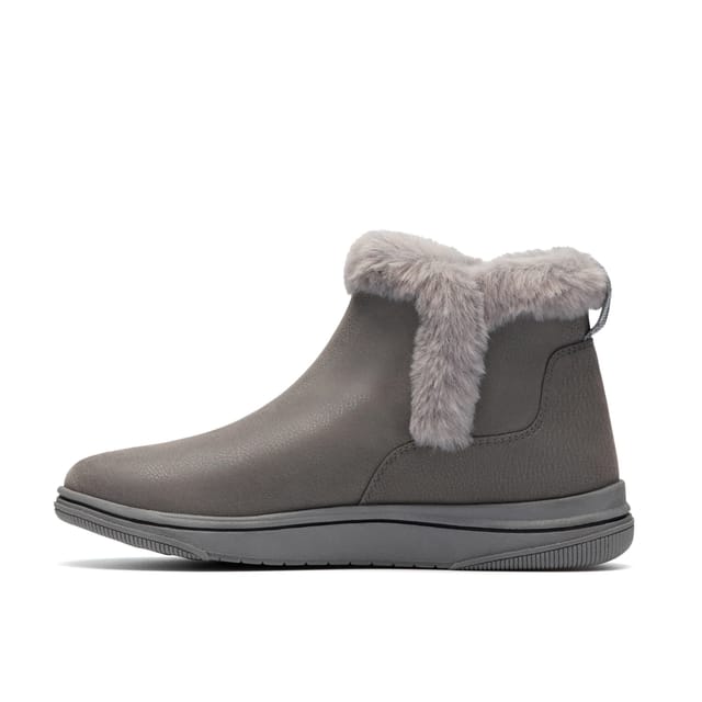 Clarks Clarks Women's Brinkley Fur Dark Grey Combination Ankle Boots - 2